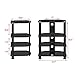 Yaheetech 4 Tier Component Media Stand Audio Video Rack Entertainment Center with Cable Management Storage for Xbox Playstation Speakers Cable Boxes Black Glass Desktop 110Lb Capacity