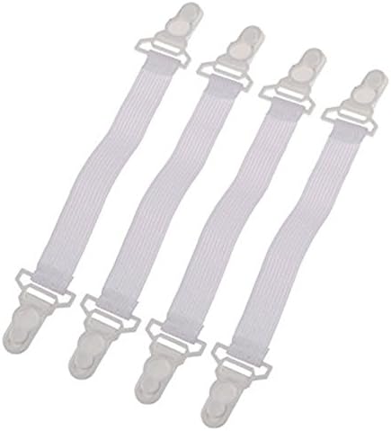 Bed Sheet Suspenders Bed Sheet Grippers Elastic Garter Fastener Holder Clips Straps Rubber Button Hook 4Pcs