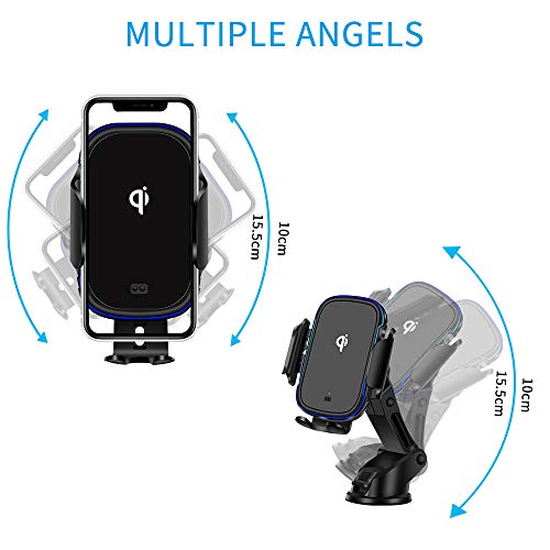 [Fastest Wireless Car Charger]RegeMoudal Wireless Car Charger Mount 15W Qi Fast Charging Auto Clamping Car Mount Air Vent Phone Holder for iPhone 8/8S/X/XS/XR/11 Pro,Samsung S7/S8/S8+/S9/S9+/S10 - Thumbnail 5