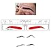 CHOOSE-IT Eyebrow Ruler Sticker Microblading Stencils Eyebrow Shaping Stencils Microblading Supplies Disposable Adhesive Eyebrow Template Permanent Makeup Measure Tool 50Pcs Different Shapes(5 Shapes)