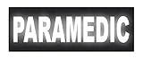 TACTICAL IDENTIFICATION PATCHES Paramedic ID Patch - 8.5x3 - Reflective White Lettering - Black Backing - Hook Fabric