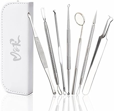 Blackhead and Pimple Remover Kit,Vbeauty Facial Pimple Comedone Extractor Tool, Best Acne Removal Treatment for Impurities, Blemish, Whitehead Poping, Zit Removing 7 Pcs