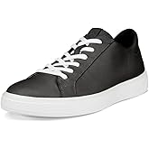 ECCO Men's Street Tray Sneaker, Black/White, 10-10.5 M US