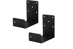 YMSZGBZG Heavy Duty Mantel Brackets，Floating Shelf Fireplace Bracket，U-Shaped Beam-Style Mantel Support(2 Packs). (6x6x4)