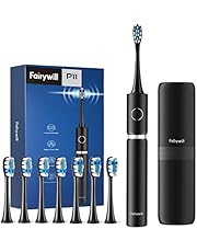 Fairywill PRO P11 Sonic Whitening Electric Toothbrush for Adults - ADA Accepted Ultrasonic Power Electronic Toohthbrush, Red Dot Award 2020, Ultra Powerful with up to 62,000 VPC Motor, 8 Heads & 1 Travel Case