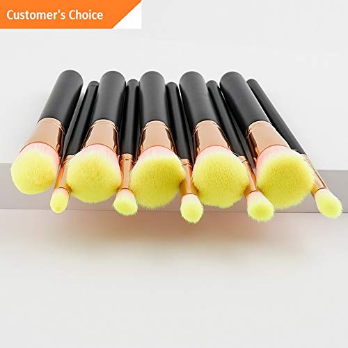 Kaputar Pro 10PCS Makeup Brush Set Cosmetic Powder Foundation Blending Eyeshadow Brushes | Model MKPBRSH - 1434 |
