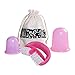 De.De. Anti Cellulite Cup Set with Cellulite Massager - Vacuum Suction Cup for Cellulite Treatment Cellulite Remover - Silicone Suction Cup Set for Cupping Therapy (2 Cups + 1 Massage Roller)