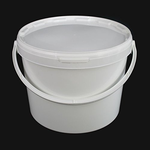 Pack of 10 x 10 Litre Airtight Food Grade White Catering Mixing Plastic