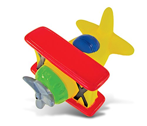 Puzzled Bi Plane Rubber Squirter Bath Buddy Bath Toy - Air Planes  Aircrafts Collection - 3 INCH - Affordable Gift For Your Little One - Item #2788