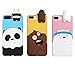 Aikeduo for 3D Cartoon Animals Cute We Bare Bears Soft Silicone 6S Case Cover Skin 3pcs Sell for iPhone 6s case (iphone6/6s)