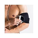 Huluwa Sports Armband Cell Phone Armband Fitness Jogging Sports Sleeve for Mobile Phone, Black, L (Arm 11.9