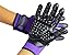 H HANDSON Pet Grooming Gloves - Patented #1 Ranked, Award Winning Shedding, Bathing, & Hair Remover Gloves - Gentle Brush for Cats, Dogs, and Horses (Purple, Medium)