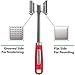 Vremi Heavy Duty Meat Tenderizer - Double Sided Metal Alloy Food Hammer with Ergonomic Rubber Handle - Dishwasher Safe Rust Proof Pounder Mallet Tool for Tenderizing Steak Beef Chicken Pork - Red
