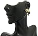 GWOOD Nefertiti Egyptian Queen Beautiful Woman Earrings Post Style Pierced (GOLD WITH BLACK COLOR)