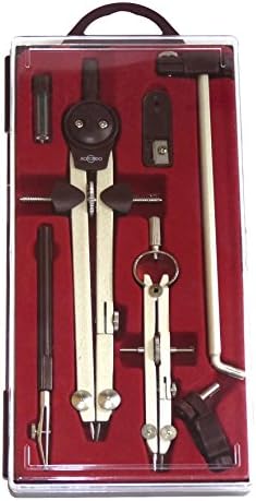 Geometry Compass Set by Rotondo,Precision Drawing and Drafting Tool,Professional Large Compass for Student,School Stationery Compass Set.