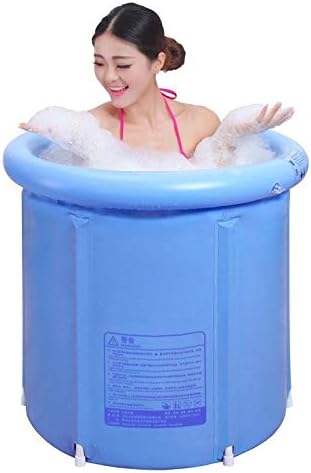 Heavy Duty Adult Size Folding Bathtub, Portable Plastic Bathtub, Blue
