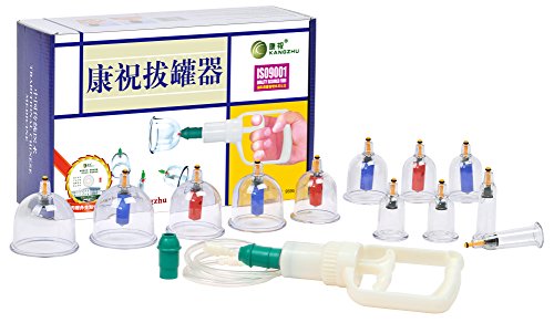 Kangzhu 12-Cup Biomagnetic Chinese Cupping Therapy Set