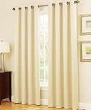Gorgeous Home *DIFFERENT SOLID COLORS & SIZES* (#72) 1 PANEL SOLID THERMAL FOAM LINED BLACKOUT HEAVY THICK WINDOW CURTAIN DRAPES BRONZE GROMMETS (IVORY BEIGE, 95