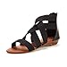DREAM PAIRS Women's Elastica8 Summer Fashion Design Ankle Low Wedges Sandals
