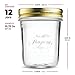 Bormioli Quattro Stagioni Wide Mouth Mason Jars 10 ¾ Ounce Glass Jar with Metal Airtight Lid Canning Jar for Jam, Jelly, Honey, Great Pickling, Preserving, Meal Prep, Food Storage, Salad Jar (12 Pack)