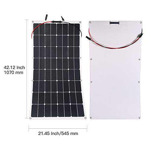 Kingsolar Flexible Solar Panel 100 Watt 18 Volt 12 Volt, ETFE Surface Not PET Surface(Most of Others) Ultra Lightweight, Ultra Thin, Up to 260 Degree Arc, for RV, Boats, Roofs, Uneven Surfaces Kingsolar Flexible Solar Panel 100 Watt 18 Volt 12 Volt, ETFE Surface Not PET Surface(Most of Others) Ultra Lightweight, Ultra Thin, Up to 260 Degree Arc, for RV, Boats, Roofs, Uneven Surfaces