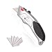 ORIENTOOLS Utility Knife Auto-Load Box Cutter Heavy Duty, Retractable 3 Position, Blade Storage with 6 Blades, Rubber Grip Handle (1-Pack) primary