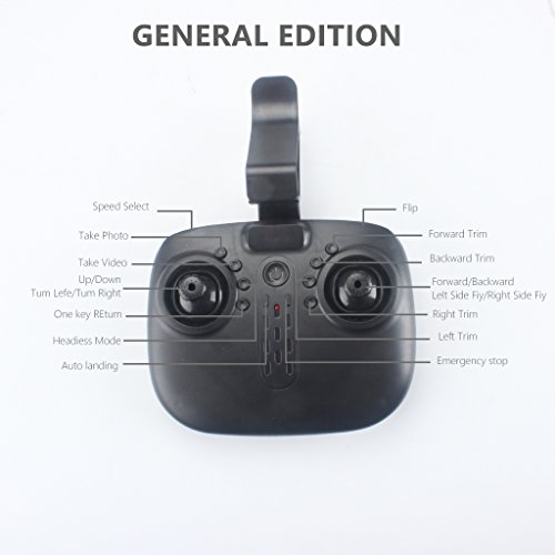 Jujuism 4CH 2.4G Remote Control Quadcopter 720P HD Camera Live Video 120° Wide-angle 6-Axis Gyro Systrm Headless Drone RTF One Key Return Function Red