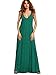 Verdusa Women's Casual Sleeveless Deep V Neck Summer Beach Maxi Long Dress Green S
