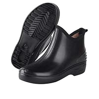 YUXIDSCR Women Rain Boots Lady Slip On Waterproof Lady Shoes Spring Warm Thicken Or Thin Rainproof Ankle Outdoor Girl