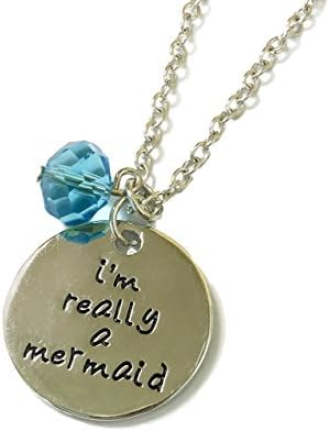 Mermaid Necklace Jewelry Silver With Clamshell Gift Box for Women or Girls