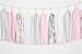 HEARTFEEL 20pcs Tissue Paper Tassel Garland White Grey Baby Pink Silver Bunting for Baby Shower, Bridal Shower, Birthday Party, Nursery Decoration Pom Poms (Color C)