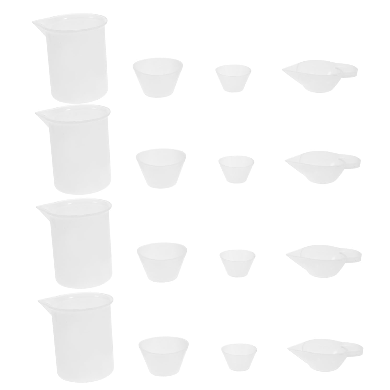 Supvox 16 Pcs Silicone Measuring Cups for Resin,Silicone Mixing Cups DIY Glue Tools Cup for Epoxy Resin Casting Molds Slime Art Waxing