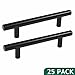 Probrico (25 Pack Flat Black Modern Kitchen Cabinet Pulls 3-3/4