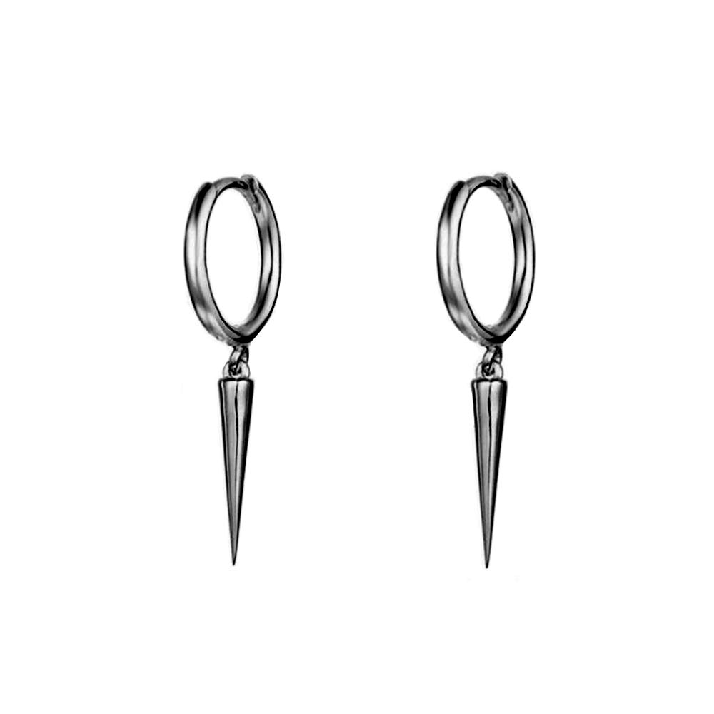 Dtja Minimalist Spike Dangle Drop Hoop Earrings for Women Girls 925 Sterling Silver Charms Hoops Cuff Cartilage Stud Tragus Helix Wrap Geometric Hypoallergenic Fashion Personalized Punk