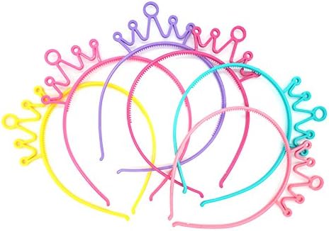 GTONEE Plastic Cat Ear Headbands Cute Crown Headbands Rabbit Bunny Headbands Candy Colors (Crown Style)