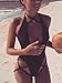 MOPOOGOSS Womens Sexy Deep V Neck High Waist Multi-Way Bandage One Piece Swimsuits Swimwear