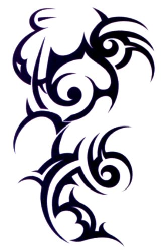 Large Tapped Out Tribal Design Temporary Tattoos / Set of 3