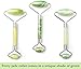 Real Jade Roller for Face Massage | Face Roller Massager + Eye Cupping Set + Anti Aging Advice eBook | Facial Skin Lymphatic Drainage Stone Jade Rolling | 100% Natural Therapy for Wrinkles