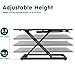 Hromee 31″ Tabletop Wide Standing Desk Adjustable Height Sit to Stand Gas Spring Converter for Dual Monitor Computer Desktop Laptop Blackthumb 3