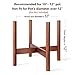 Mkono Plant Stand Mid Century Wood Flower Pot Holder (Plant Pot NOT Included) Modern Potted Stand Indoor Display Rack Rustic Decor, Up to 12 Inch Planter, Brown