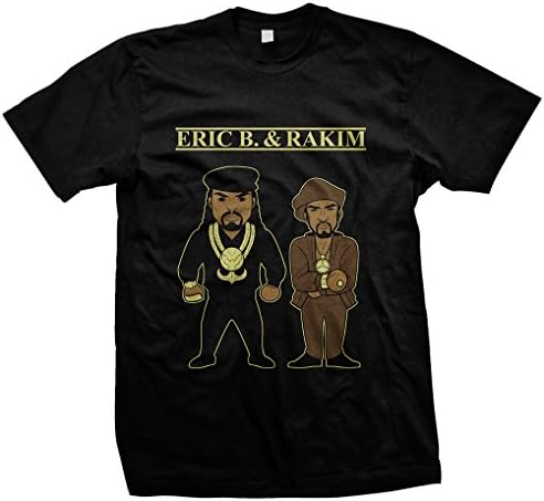 BlackActionTees Eric B. & and Rakim "Shorties" w/Metallic Gold Ink T-Shirt Men Brown 5X-Large