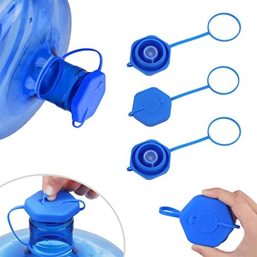 5 Gallon Water Jug Cap 3PCS Silicone Leak and Spill Resistant