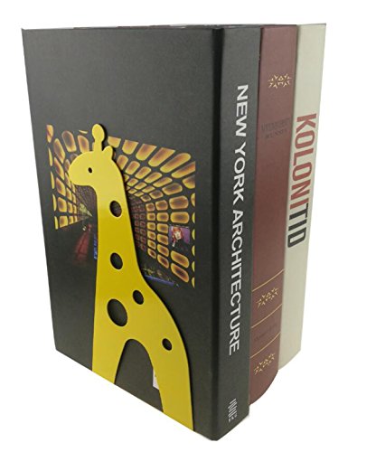 A Pair Of Cute Cartoon Giraffe Nonskid Metal Bookends For Kids Children Bedroom Library School Office Desk Study Gift (Yellow) - Thumbnail 4