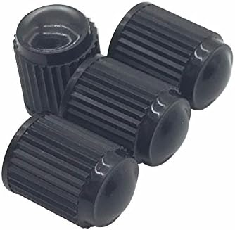 ARH Auto Accessories Genuine Premium Plastic Dust/Valve Caps, Set Of 4 Fits Onto Car, Bike Or Motorbike Valves. (Black)
