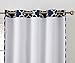 HLC.ME Lattice Print Decorative Blue Blackout Curtains 96 Inch Long - Thermal Insulated Privacy Room Darkening Window Grommet Drapes Modern Curtains for Master Bedroom - Navy Blue - 52 W x 96 L