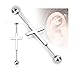 PIERCE ME Cross Industrial Barbell 14G 1 1/2