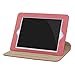 iPad Mini Case (1 and 2),Jinli- Leather Smart Cover with Kick Stand for Apple iPad Mini and iPad Mini 2 (pink+brown)