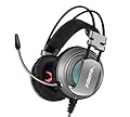 XIBERIA 3.5mm Surround Sound Gaming Headset Noise Isolation Wired Over Ear Stereo Headphones with Microphone and Volume Control for PC/Laptop/Xbox One/PS4 - V10D (Gray/Black)