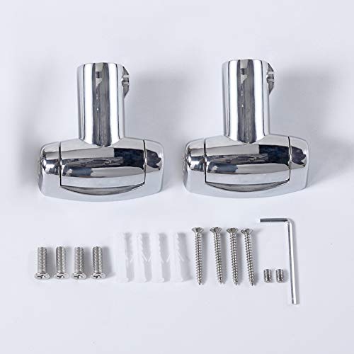 TENOVEL Rust Proof Adjustable Curved Shower Curtain Rod，50" - 72" Inch Shower Curtain Rod Adjustable Stainless Steel Bathroom Rod, Polished Chrome - Thumbnail 4
