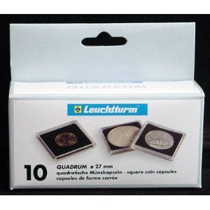 Lighthouse 10 Pack of 24mm 2x2 Plastic Coin Holders QUADRUM24